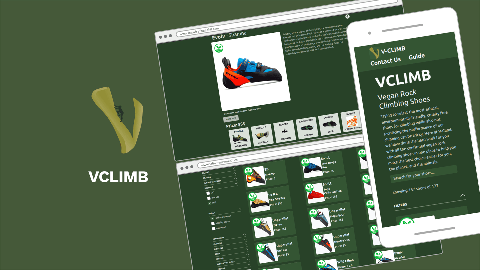 VCLIMB portfolio mock up